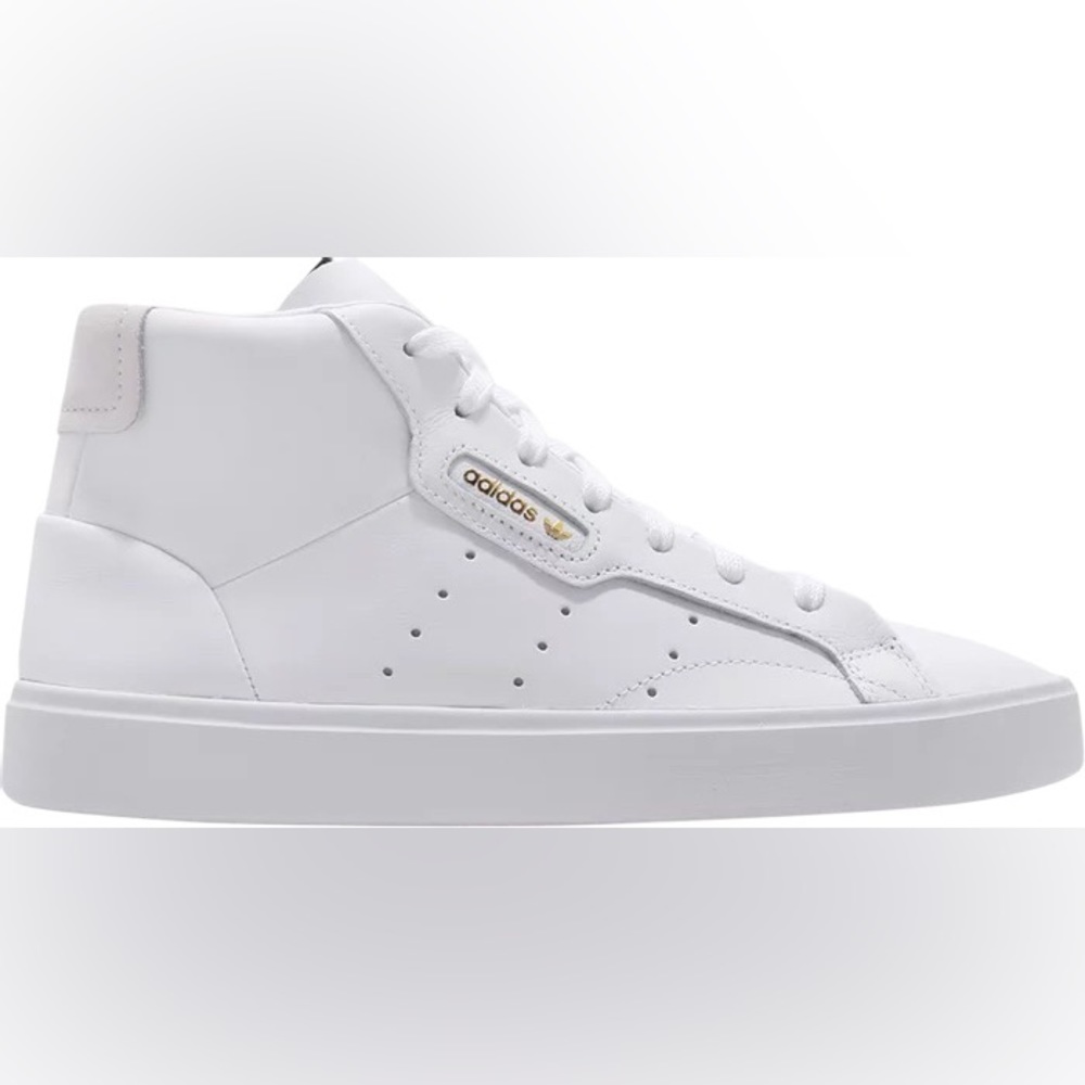 Adidas Women’s Sleek Mid 'Triple White' sneakers, size 7